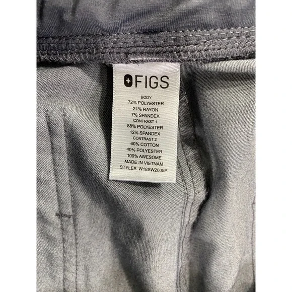 FIGS Zamora Jogger Scrub Pants Womens Medium Petite Gray Nursing Medical - Picture 6 of 9